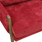 Poltrona singola in velluto Mid-Century arancione / grigia / gialla / bianco sporco / blu