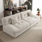Divano componibile a 105 posti in tessuto scamosciato a forma di nuvola per il soggiorno