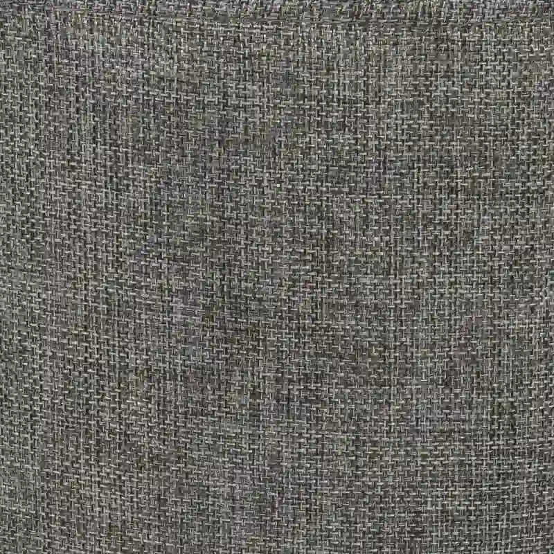 Adeco Ottomano Rotondo Moderno Poggiapiedi Domestico Sgabello/Pouf con Seduta in Tessuto Lino