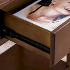 Comodino Nero/Bianco/Marrone/Grigio/Blu scuro con cassetto e porte di ricarica