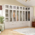 Combinazione Elegante Guardaroba Grigio Chiaro Configurazione Modulare Armadio