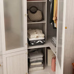 Combinazione Elegante Guardaroba Grigio Chiaro Configurazione Modulare Armadio