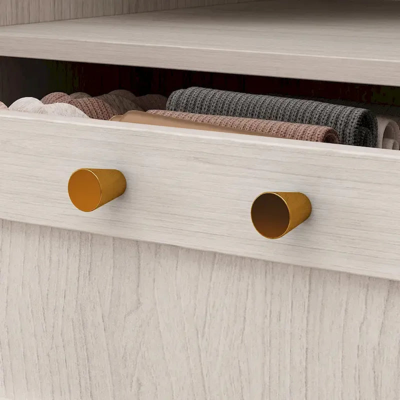 Combinazione Elegante Guardaroba Grigio Chiaro Configurazione Modulare Armadio