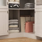 Combinazione Elegante Guardaroba Grigio Chiaro Configurazione Modulare Armadio
