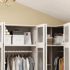 Combinazione Elegante Guardaroba Grigio Chiaro Configurazione Modulare Armadio