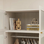 Combinazione Elegante Guardaroba Grigio Chiaro Configurazione Modulare Armadio