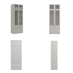 Combinazione Elegante Guardaroba Grigio Chiaro Configurazione Modulare Armadio