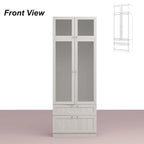 Combinazione Elegante Guardaroba Grigio Chiaro Configurazione Modulare Armadio