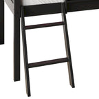 Letto a soppalco basso classico singolo CraftPorch con lavagna, scivolo e scaletta