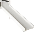 Letto a soppalco basso classico singolo CraftPorch con lavagna, scivolo e scaletta