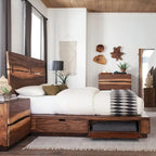 Piattaforma letto Smokey Walnut & Coffee Bean, Queen/King, 1-2 posti letto