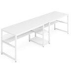 Scrivania a 2 posti con libreria, stile industriale, colori multipli