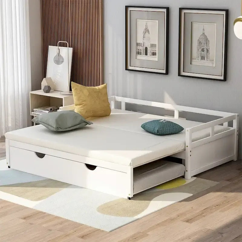Divano letto estraibile Merax Twin/King con rotelle