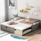 Divano letto estraibile Merax Twin/King con rotelle