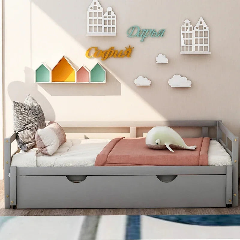 Divano letto estraibile Merax Twin/King con rotelle