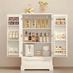 Credenza da cucina indipendente bianca con ripiani e cassetto, per 1