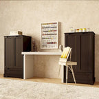 Credenza da cucina indipendente bianca con ripiani e cassetto, per 1