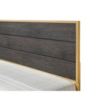 Set da camera da letto Wedro a 4 pezzi con pannelli rustici marrone scuro