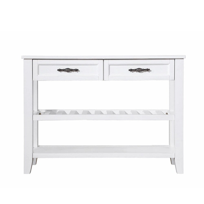 Consolle con 2 Cassetti e 2 Ripiani | Espresso / Marrone / Blu Scuro / Bianco Antico