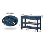 Consolle con 2 Cassetti e 2 Ripiani | Espresso / Marrone / Blu Scuro / Bianco Antico