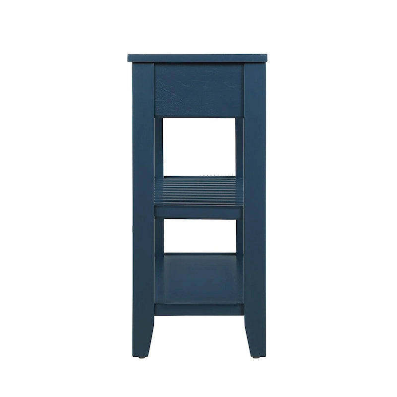 Consolle con 2 Cassetti e 2 Ripiani | Espresso / Marrone / Blu Scuro / Bianco Antico