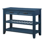 Consolle con 2 Cassetti e 2 Ripiani | Espresso / Marrone / Blu Scuro / Bianco Antico