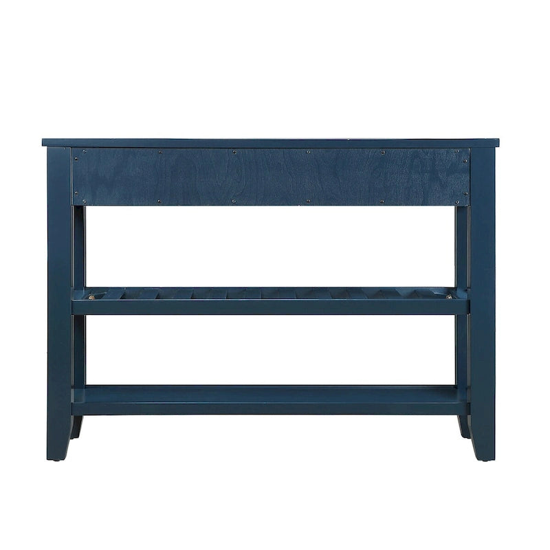 Consolle con 2 Cassetti e 2 Ripiani | Espresso / Marrone / Blu Scuro / Bianco Antico