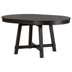 Lavaggio Legno Naturale / Rovere+Bianco Antico / Espresso | Tavolo da Pranzo Rotondo Allungabile, 4–6 Posti