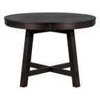 Lavaggio Legno Naturale / Rovere+Bianco Antico / Espresso | Tavolo da Pranzo Rotondo Allungabile, 4–6 Posti