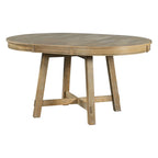Lavaggio Legno Naturale / Rovere+Bianco Antico / Espresso | Tavolo da Pranzo Rotondo Allungabile, 4–6 Posti