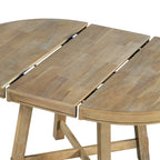 Lavaggio Legno Naturale / Rovere+Bianco Antico / Espresso | Tavolo da Pranzo Rotondo Allungabile, 4–6 Posti