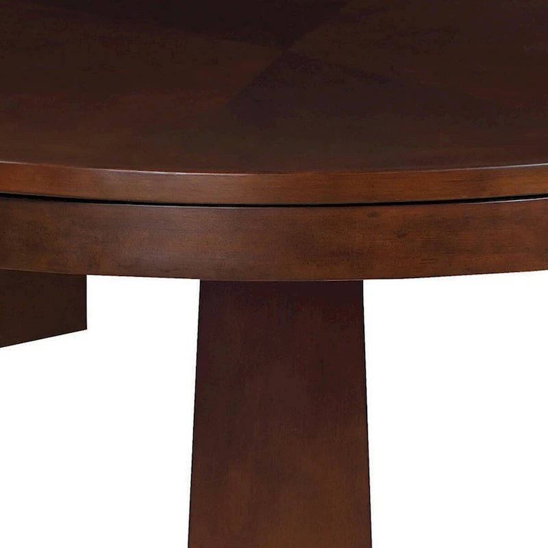 Tavolo da Poker / Biliardo / Pranzo Rotondo Marrone Scuro 3-in-1, Posti a sedere fino a 8