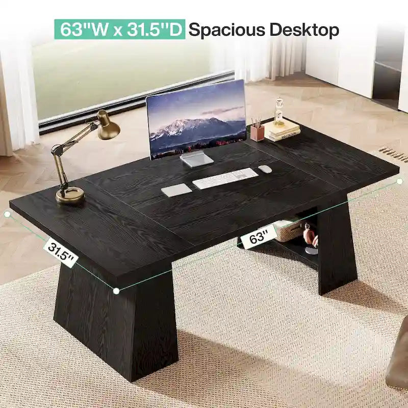 Scrivania da ufficio 160 cm, Scrivania direzionale per ufficio in casa