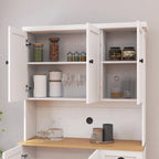 Dispensa da cucina bianca 180 cm – 6 ante, 1 cassetto, ripiano per microonde