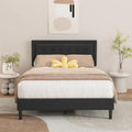 Giroletto imbottito in velluto nero / beige / bianco / rosa con testiera capitonné – Twin / Full / Queen / King
